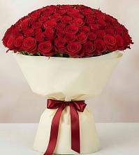 Букет 101 Красная роза Милано в Тенгинской