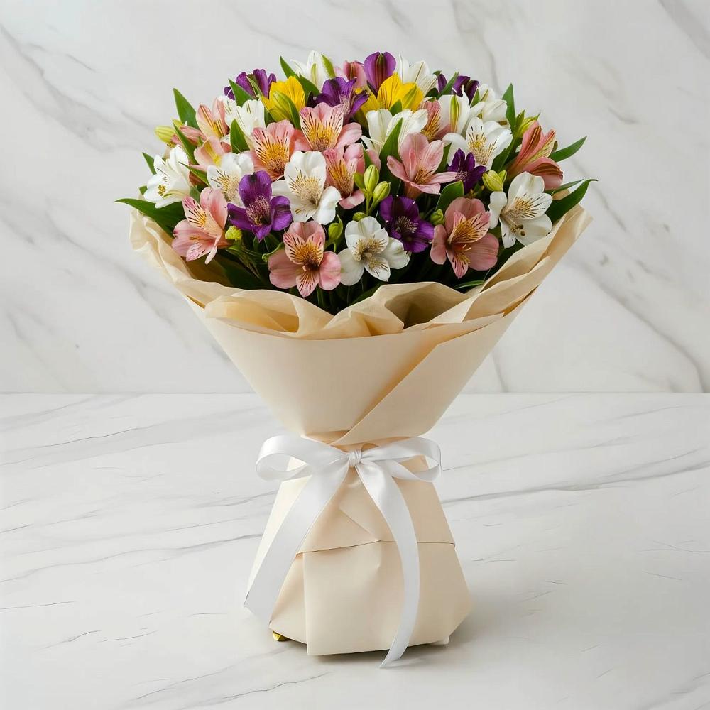 Букет цветов из: Альстромерии в Тенгинской