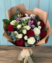 Букет цветов из:  Розы и Альстромерии в Тенгинской