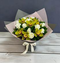 Букет цветов из:  Орхидеи и Розы #REPLACE_PRED# Тенгинской