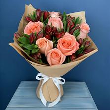Букет цветов из:  Розы и Альстромерии в Тенгинской