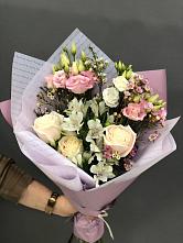 Букет цветов из:  Альстромерии, Розы и Лизиантусы #REPLACE_PRED# Тенгинской