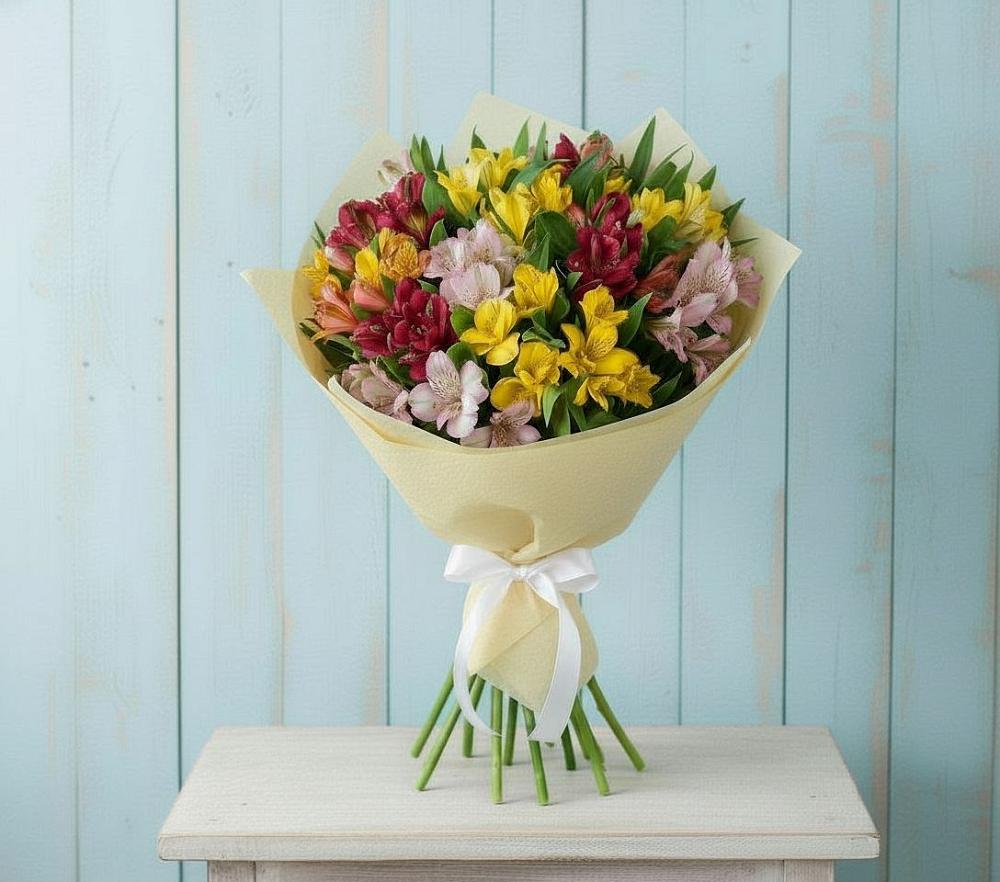 Букет цветов из: Альстромерии в Тенгинской