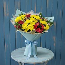 Букет цветов из:  Альстромерии и Хризантемы #REPLACE_PRED# Тенгинской
