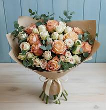 Букет цветов из:  Альстромерии и Розы #REPLACE_PRED# Тенгинской